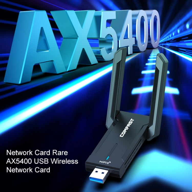 Lisslune | COMFAST 972AX 5400Mbps WiFi6 Free Drive USB Wireless Network Card