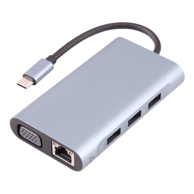 Lisslune | BYL-2111U3 7 in 1 USB-C / Type-C to USB Docking Station HUB Adapter (Silver)