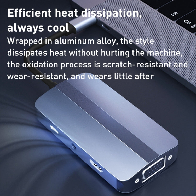 Lisslune | BYL-2106 7 in 1 USB-C / Type-C to USB Docking Station HUB Adapter (Silver)