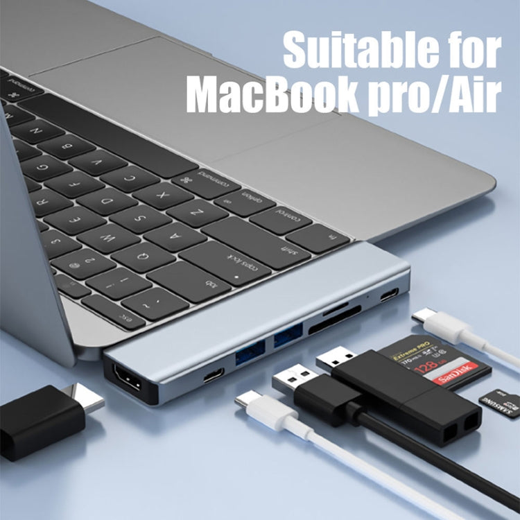 Lisslune | BYL-2101 7 in 1 Dual USB-C / Type-C to USB Docking Station HUB Adapter (Silver)