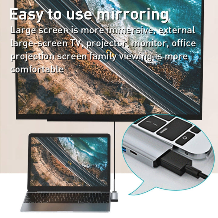 Lisslune | YG-2102 5 in 1 Dual USB-C / Type-C to USB Docking Station HUB Adapter (Silver)