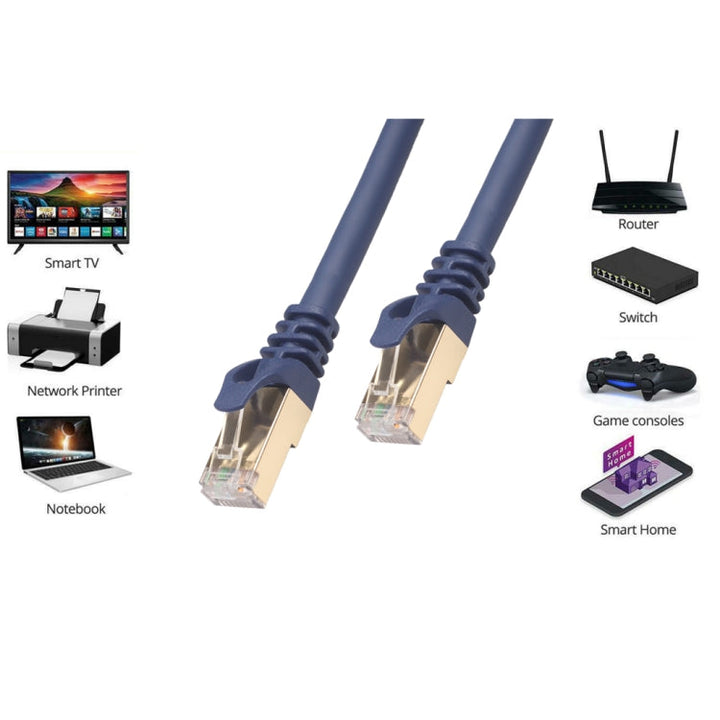 Lisslune | 20m CAT8 Computer Switch Router Ethernet Network LAN Cable, Patch Cable RJ45