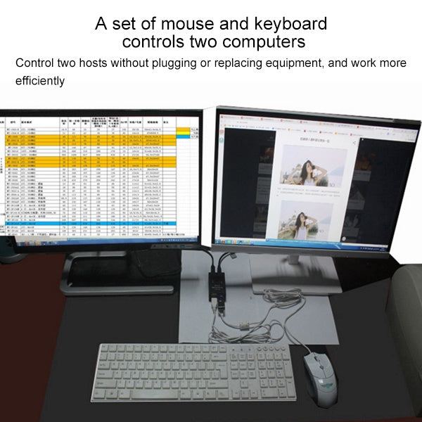 Lisslune | DY-B046 2 In 4 Out USB 2.0 Sharing Switch USB Flash Printer Adapter