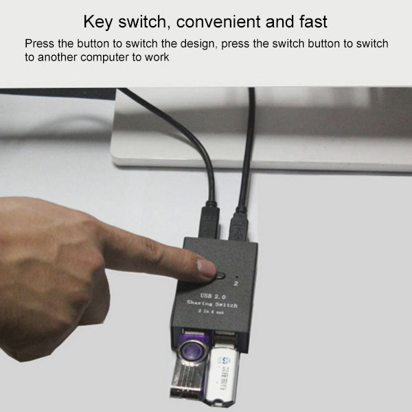 Lisslune | DY-B046 2 In 4 Out USB 2.0 Sharing Switch USB Flash Printer Adapter