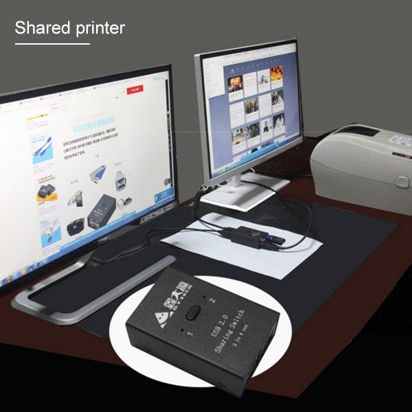 Lisslune | DY-B046 2 In 4 Out USB 2.0 Sharing Switch USB Flash Printer Adapter