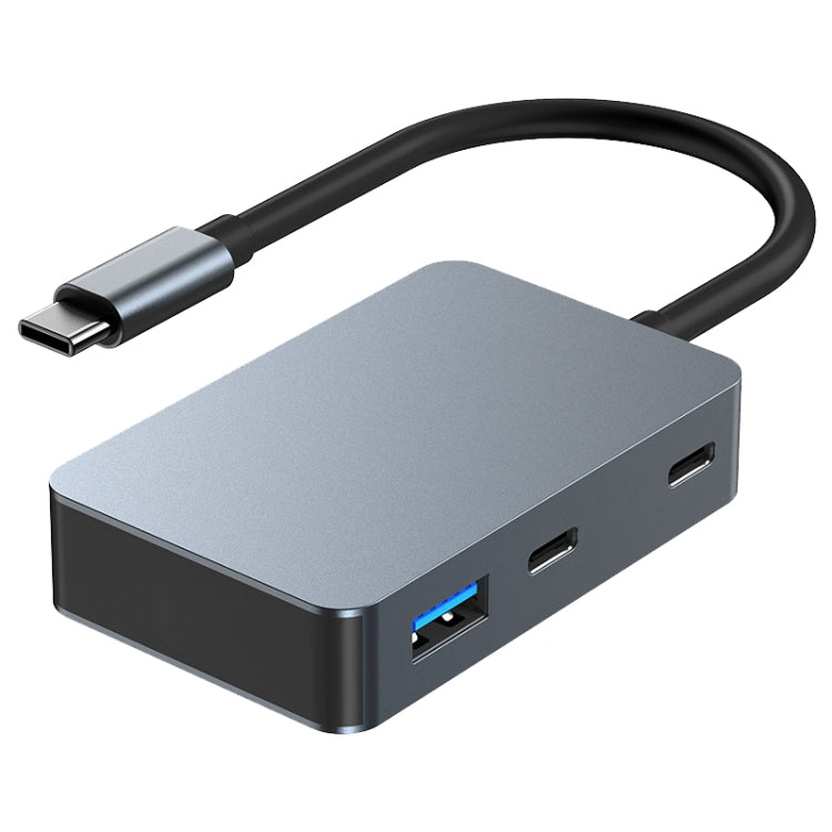Lisslune | BYL-2316 5 in 1 USB-C / Type-C to USB3.0 & Type-C multifunctional docking station HUB adapter (Dark gray)