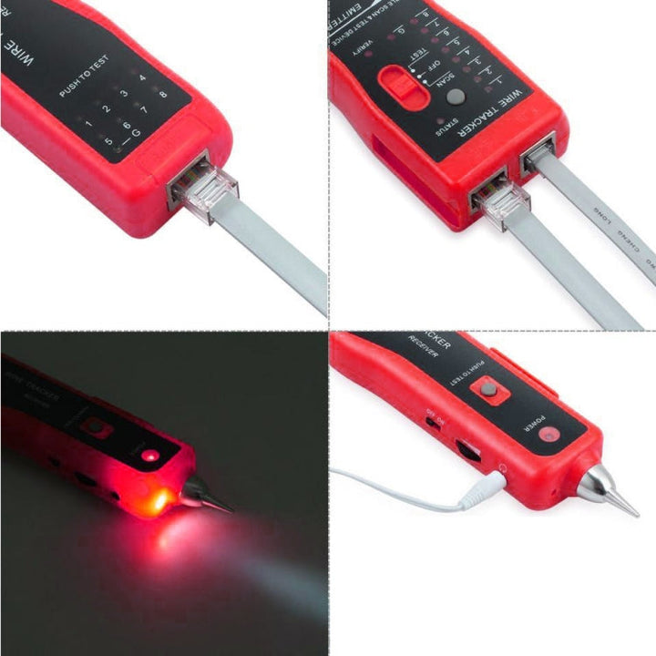 Lisslune | RJ11 / RJ45 Telephone Cable Tracker Ethernet LAN Network Cable Tester Detector Line Finder