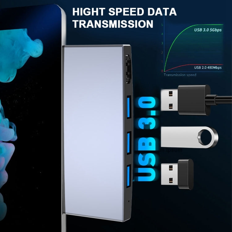 Lisslune | Rocketek SUR758 6 in 1 USB 3.0 / 4K HDMI / SD / TF HUB Adapter