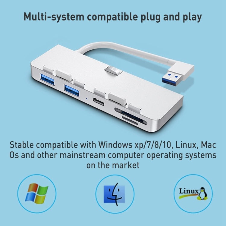 Lisslune | Rocketek HC412 USB3.0 x 3 + SD / TF card reader HUB adapter