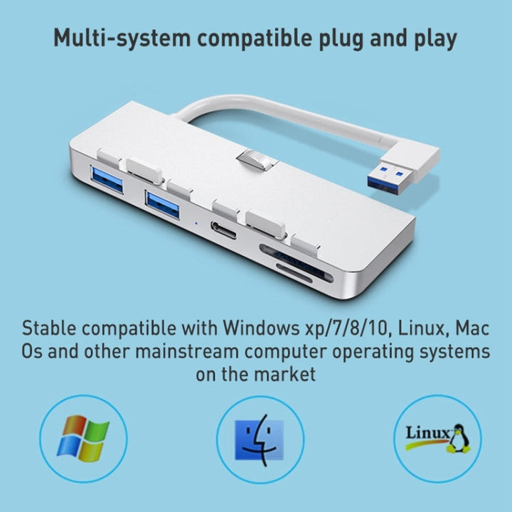 Lisslune | Rocketek HC412 USB3.0 x 3 + SD / TF card reader HUB adapter
