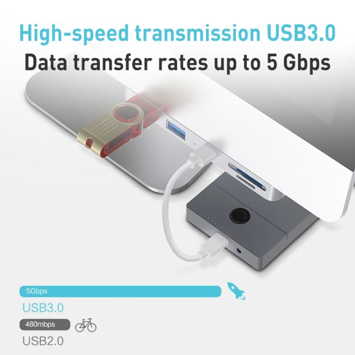 Lisslune | Rocketek HC412 USB3.0 x 3 + SD / TF card reader HUB adapter