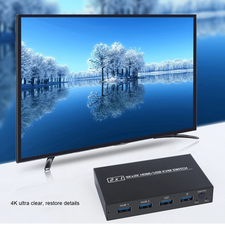 Lisslune | AM-KVM201CL 2x1 4Kx2K HDMI / USB / KVM Switch