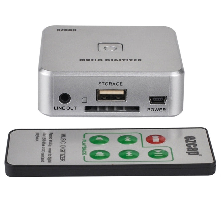 Lisslune | EZCAP241 Audio Capture Recorder Adapter Card, 3.5mm RCA R/L Analog Audio to MP3 Music Digitizer Converter (Silver)