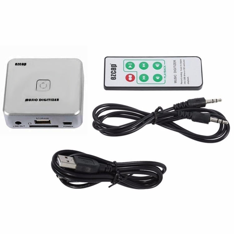 Lisslune | EZCAP241 Audio Capture Recorder Adapter Card, 3.5mm RCA R/L Analog Audio to MP3 Music Digitizer Converter (Silver)