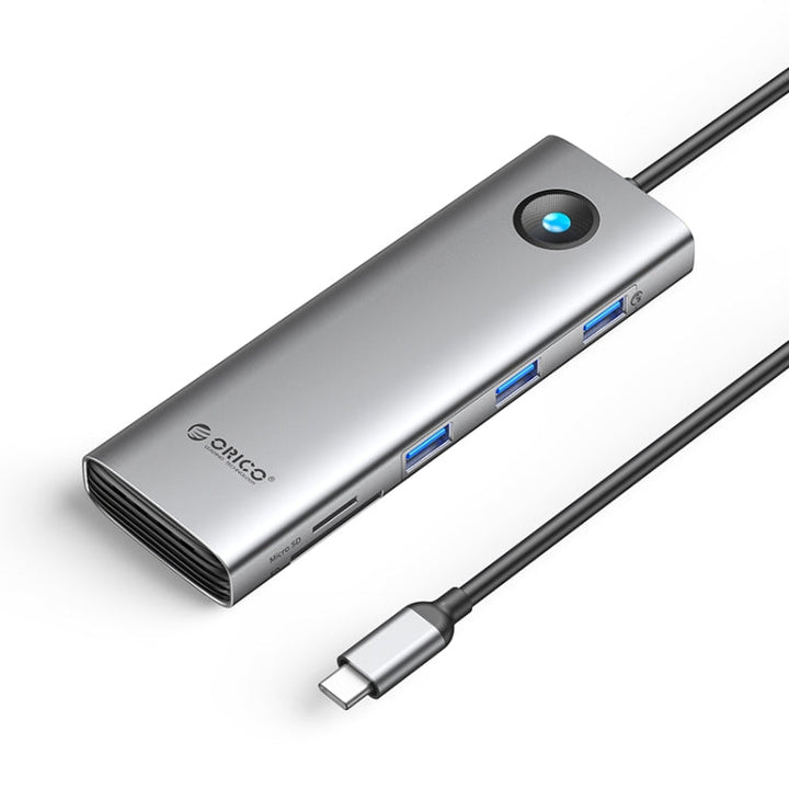 Lisslune | ORICO PW11-9P Type-C / USB-C 8-in-1 5Gbps Multifunctional Docking Station (Dark Gray)