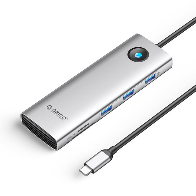 Lisslune | ORICO PW11-9P Type-C / USB-C 8-in-1 5Gbps Multifunctional Docking Station (Silver)