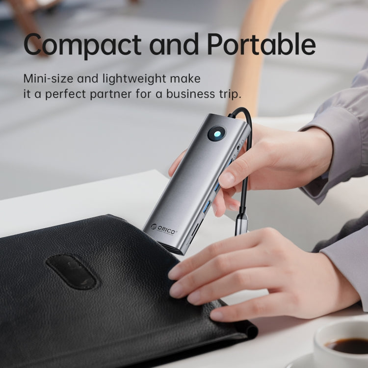 Lisslune | ORICO PW11-9P Type-C / USB-C 8-in-1 5Gbps Multifunctional Docking Station (Silver)