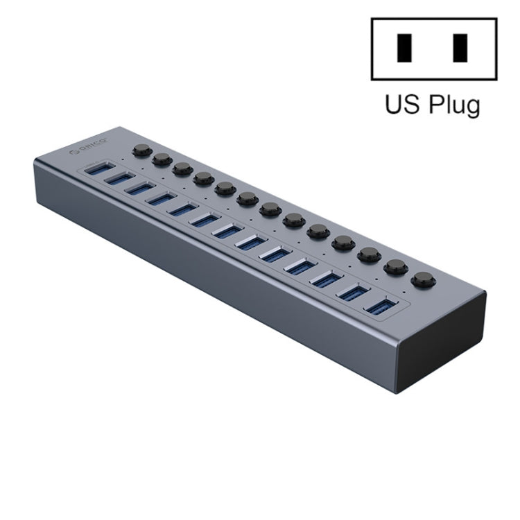 Lisslune | ORICO BT2U3-13AB-GY-BP Multi-Ports Individual Switch HUB, US Plug