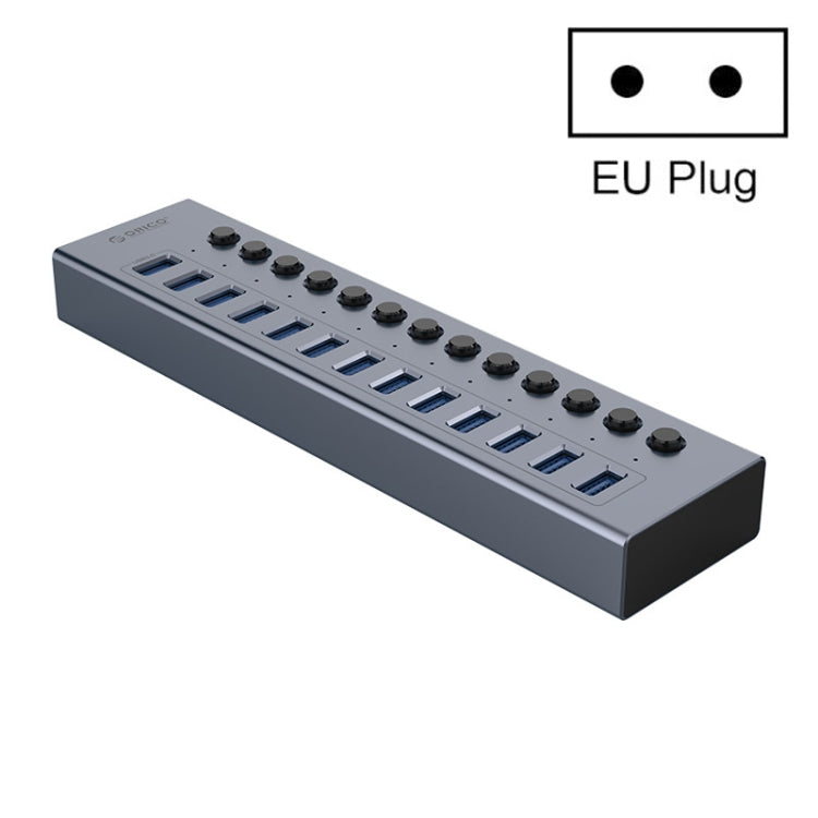 Lisslune | ORICO BT2U3-13AB-GY-BP Multi-Ports Single Switch HUB, EU Plug