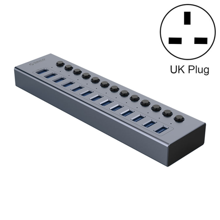 Lisslune | ORICO BT2U3-13AB-GY-BP Multi-Ports Single Outputs HUB, UK Plug