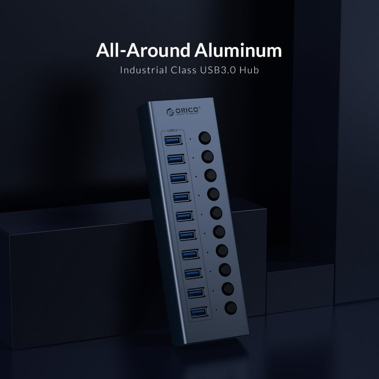 Lisslune | ORICO BT2U3-13AB-GY-BP Multi-Ports Single Outputs HUB, UK Plug