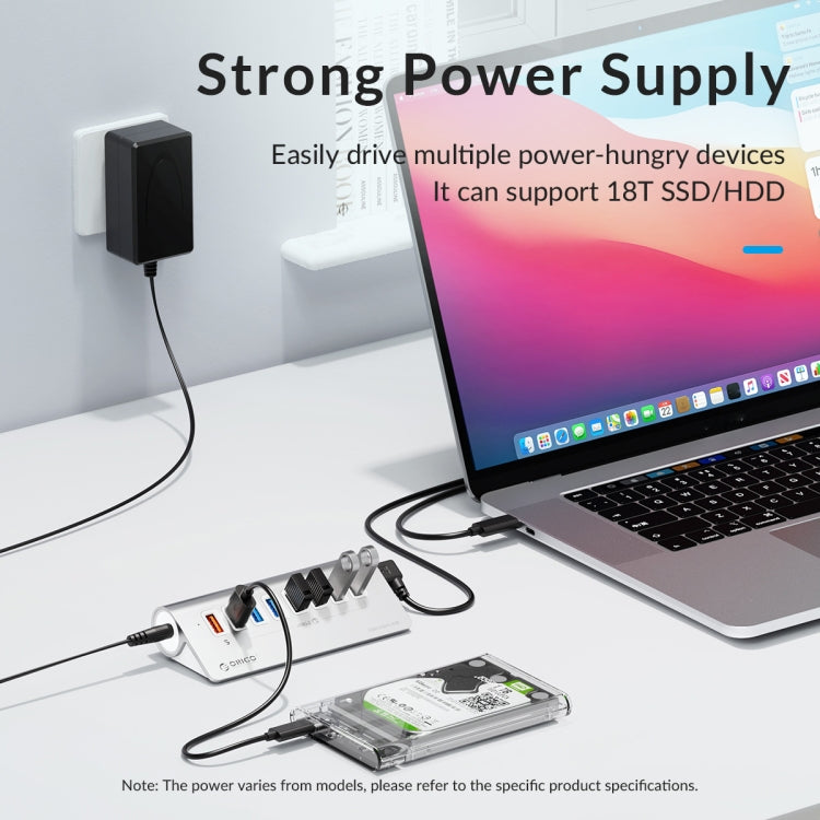 Lisslune | ORICO M3U4 Aluminum alloy 4-Port USB 3.2 Gen1 5Gbps HUB (Silver)
