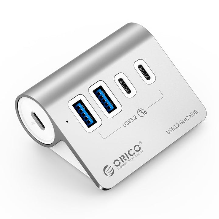 Lisslune | ORICO M3CU2 Aluminum alloy 4-Port Type-C and USB 3.2 Gen2 10Gbps HUB (Silver)