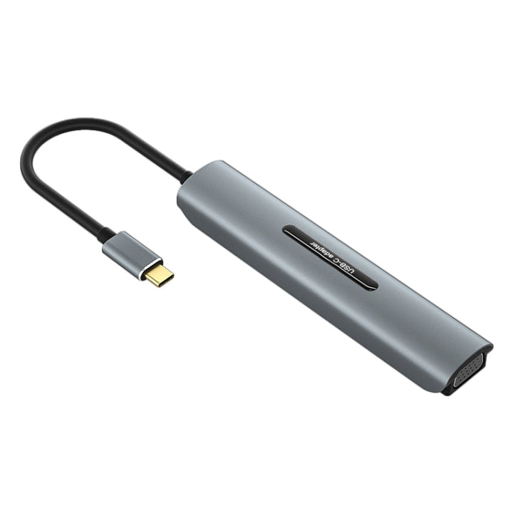 Lisslune | V216 9 in 1 USB-C / Type-C to PD + 3 x USB 3.0 + USB-C / Type-C + SD + TF + HDMI + VGA HUB Adapter
