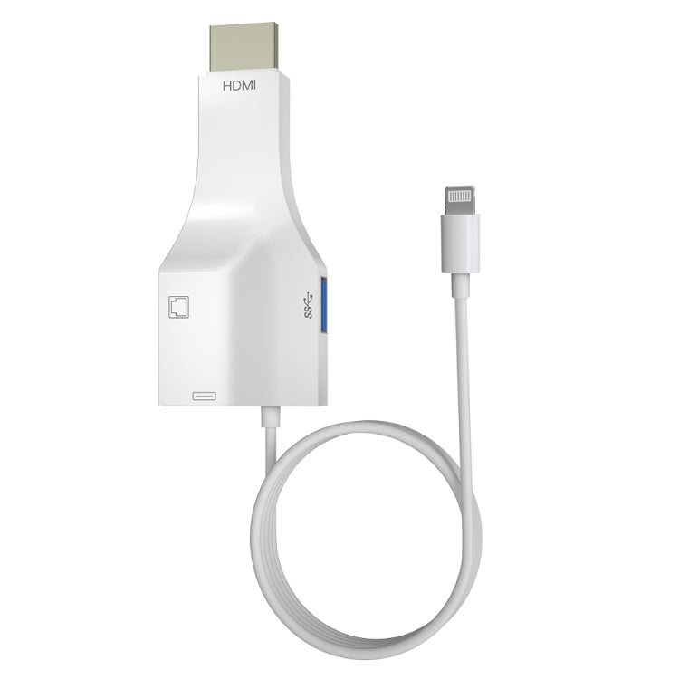 Lisslune | NK-1079 8 Pin to HDMI male + USB female + RJ45 female adapter cable, length: 1m
