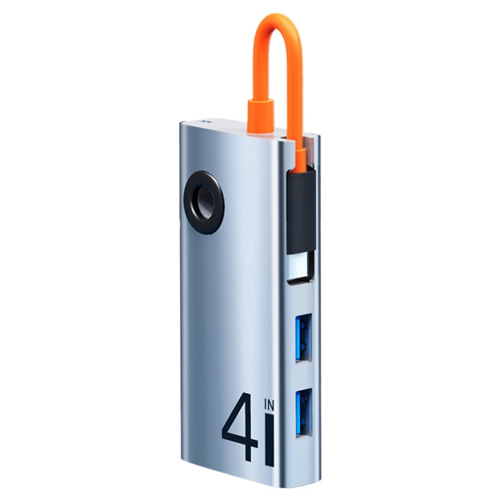 Lisslune | ROCK TR25 4 in 1 USB-C / Type-C to USB 3.0x4 Portable Multifunctional HUB Docking Station