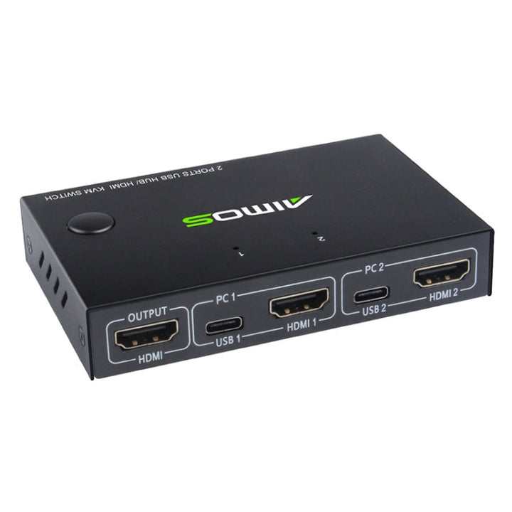 Lisslune | AIMOS AM-KVM201CC 2 Ports USB HUB HDMI KVM Switch without extension cable
