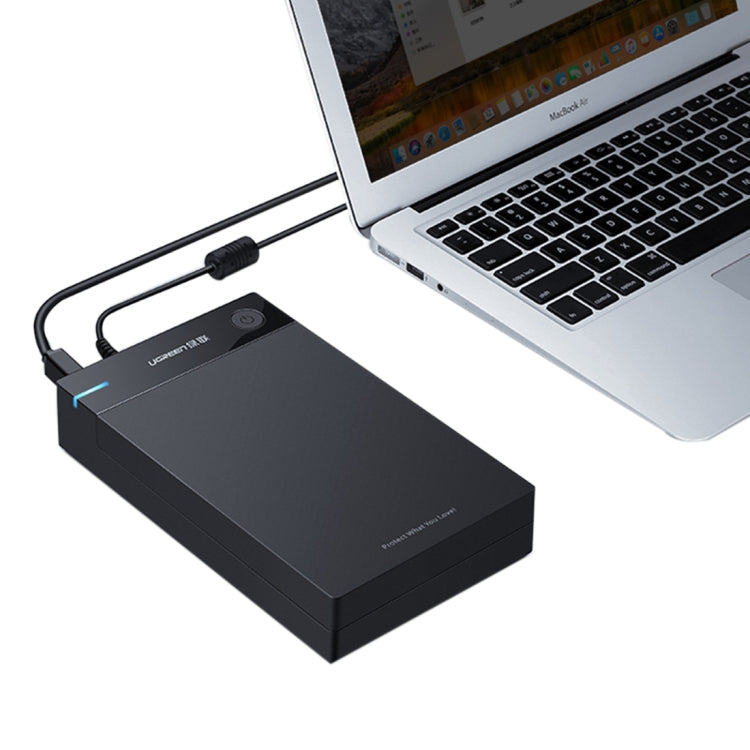 Lisslune | UGREEN US222 HDD Enclosure 2.5 / 3.5 Inch SATA to USB 3.0 SSD Adapter Hard Drive Box External HDD Enclosure, Supports UASP Protocol