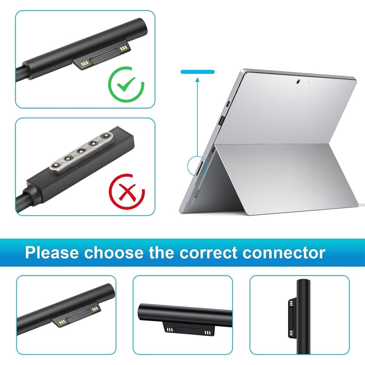 Lisslune | For Microsoft Surface Pro 7 / 7 Plus / 8 / 9 / X & Laptop 3 / 4 / 5 65W Laptop Power Adapter (UK Plug)