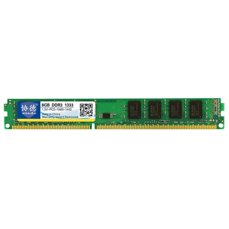 Lisslune | XIEDE X032 DDR3 1333MHz 8GB 1.5V General Full Compatibility Memory RAM Module for Desktop PC