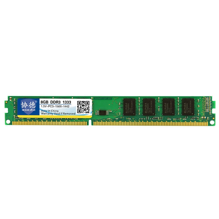 Lisslune | XIEDE X032 DDR3 1333MHz 8GB 1.5V General Full Compatibility Memory RAM Module for Desktop PC