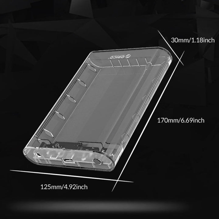 Lisslune | ORICO 3139U3 3.5 inch SATA HDD USB 3.0 Micro B External Hard Drive Enclosure Storage Enclosure (Transparent)