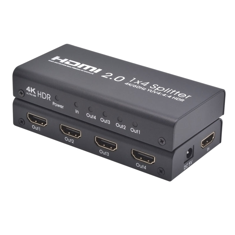 Lisslune | AYS-14V20 HDMI 2.0 1x4 4K Ultra HD Switch Splitter (Black)