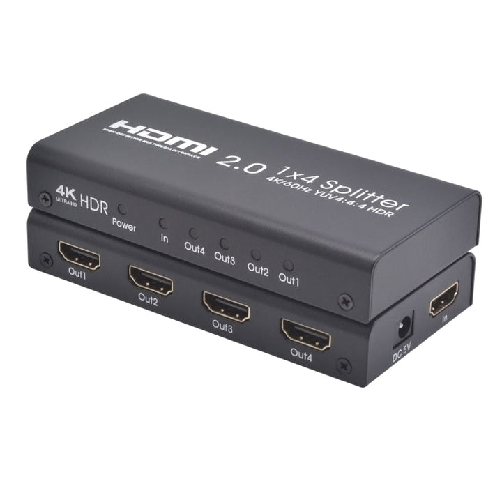 Lisslune | AYS-14V20 HDMI 2.0 1x4 4K Ultra HD Switch Splitter (Black)