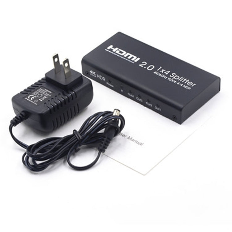 Lisslune | AYS-14V20 HDMI 2.0 1x4 4K Ultra HD Switch Splitter (Black)