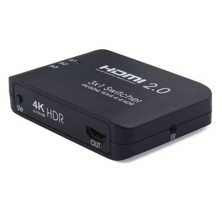 Lisslune | AYS-31V20 HDMI 2.0 3x1 4K Ultra HD Switch Splitter (Black)