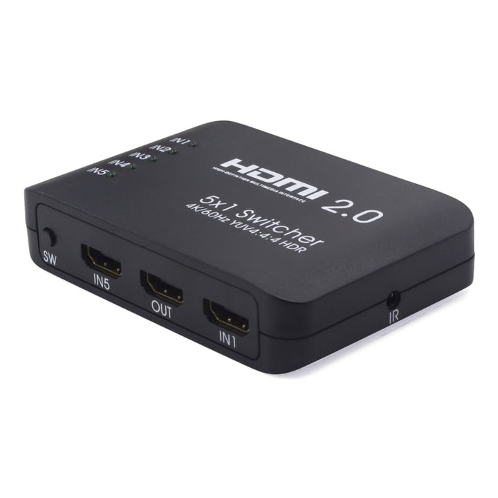 Lisslune | AYS-51V20 HDMI 2.0 5x1 4K Ultra HD Switch Splitter (Black)