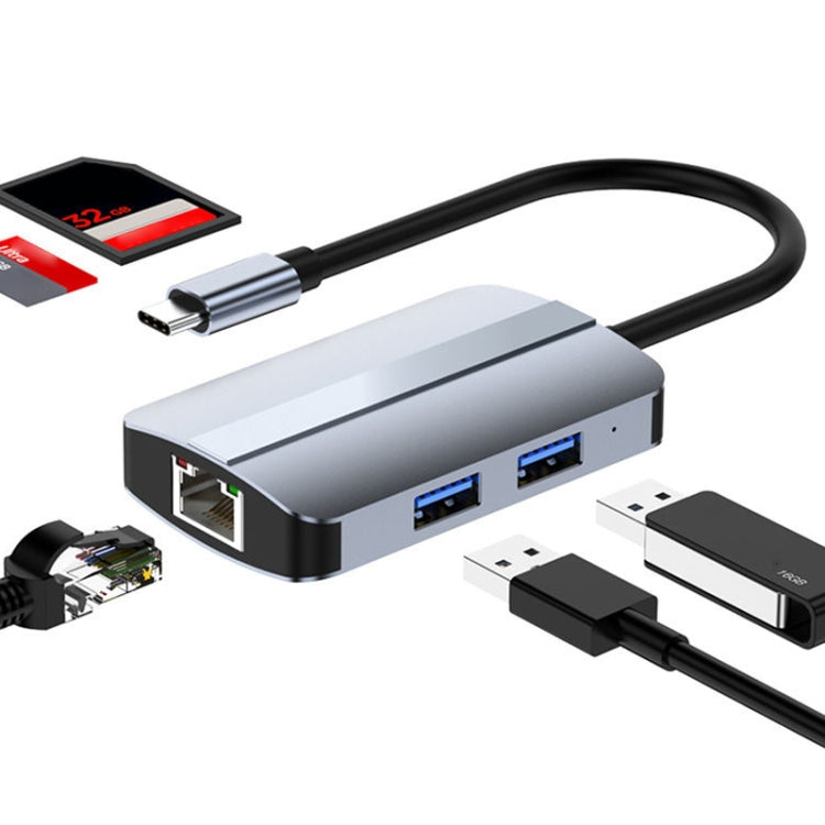 Lisslune | BYL-2112 5 in 1 USB-C / Type-C to USB Multifunctional Docking Station HUB Adapter