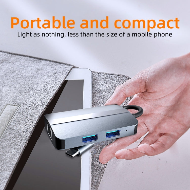 Lisslune | BYL-2112 5 in 1 USB-C / Type-C to USB Multifunctional Docking Station HUB Adapter
