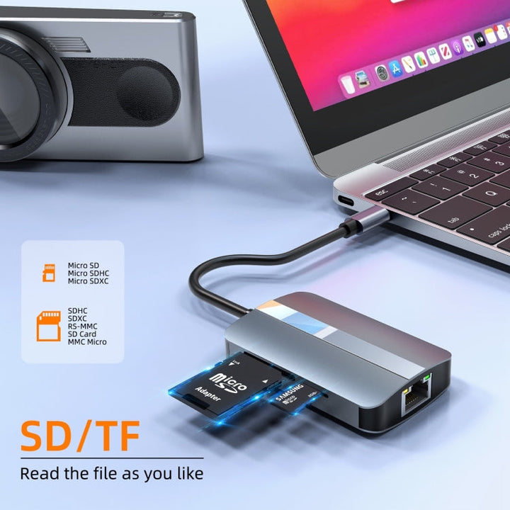 Lisslune | BYL-2112 5 in 1 USB-C / Type-C to USB Multifunctional Docking Station HUB Adapter
