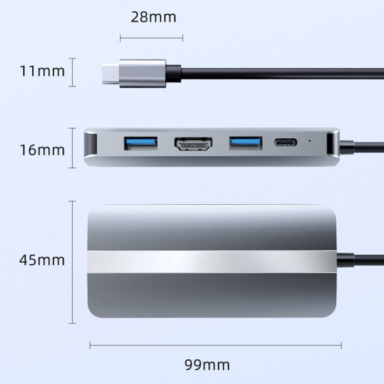 Lisslune | BYL-2109 5 in 1 USB-C / Type-C to USB Multifunctional Docking Station HUB Adapter