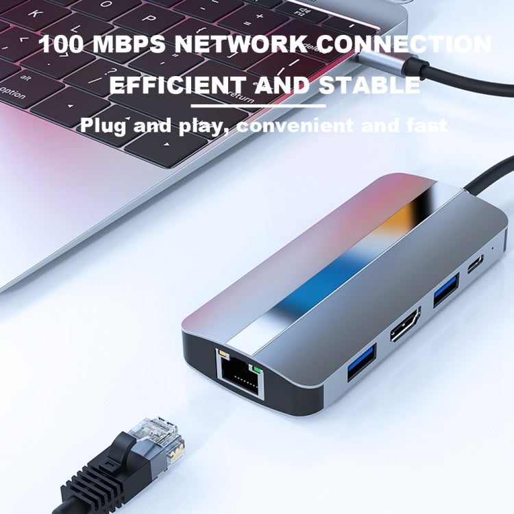 Lisslune | BYL-2109 5 in 1 USB-C / Type-C to USB Multifunctional Docking Station HUB Adapter