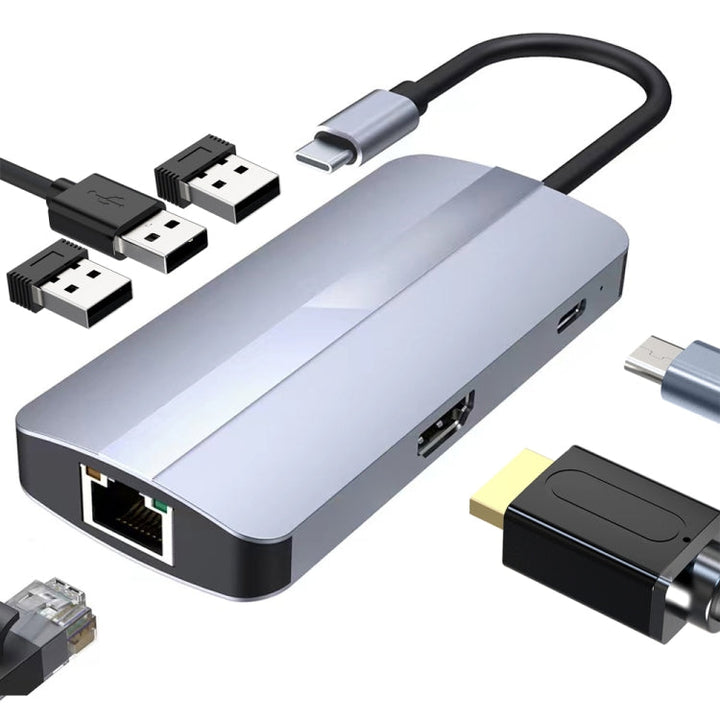 Lisslune | BYL-2209 6 in 1 USB-C / Type-C to USB Multifunctional Docking Station HUB Adapter