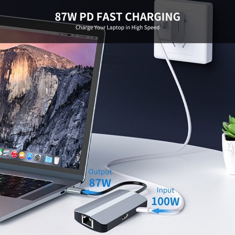 Lisslune | BYL-2209 6 in 1 USB-C / Type-C to USB Multifunctional Docking Station HUB Adapter