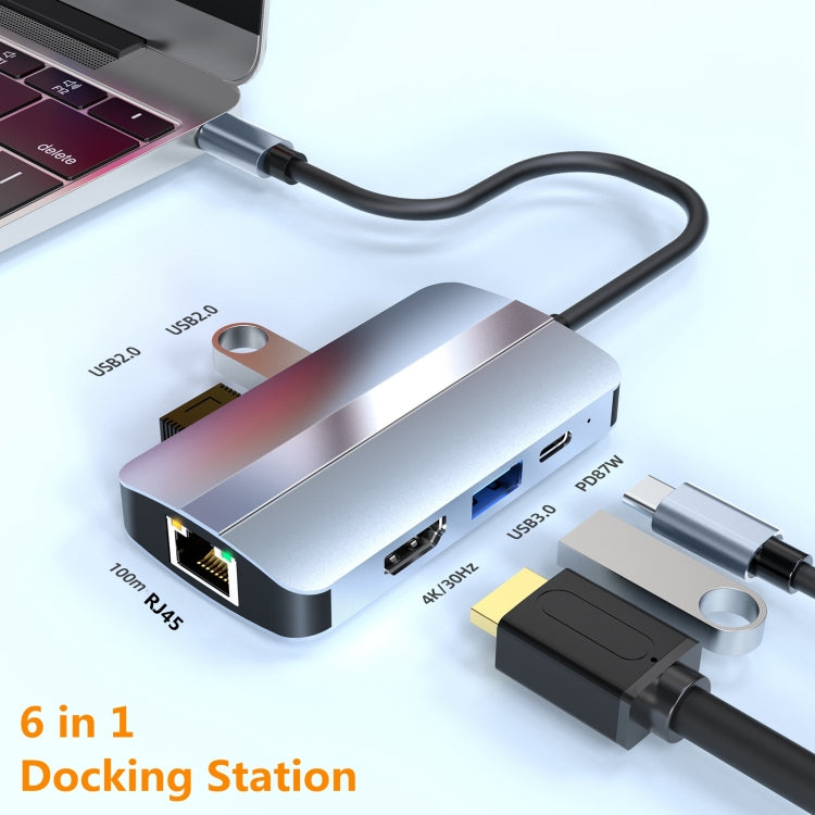 Lisslune | BYL-2203 6 in 1 USB-C / Type-C to USB Multifunctional Docking Station HUB Adapter