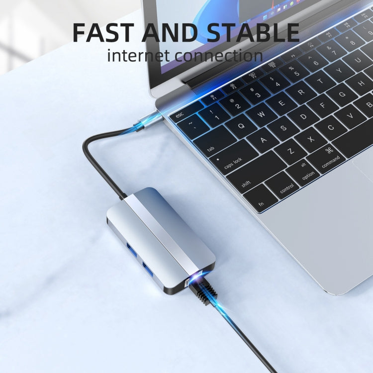 Lisslune | BYL-2203 6 in 1 USB-C / Type-C to USB Multifunctional Docking Station HUB Adapter